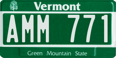 VT license plate AMM771