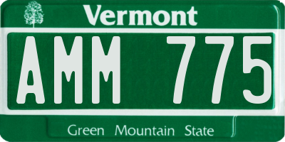 VT license plate AMM775