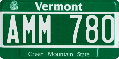 VT license plate AMM780