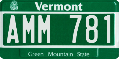 VT license plate AMM781
