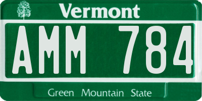 VT license plate AMM784