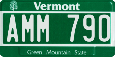 VT license plate AMM790