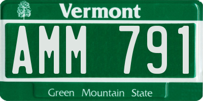 VT license plate AMM791