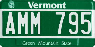 VT license plate AMM795