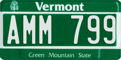 VT license plate AMM799