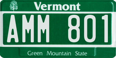 VT license plate AMM801