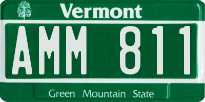 VT license plate AMM811