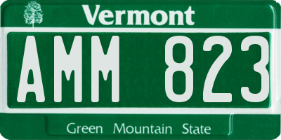 VT license plate AMM823
