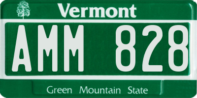 VT license plate AMM828