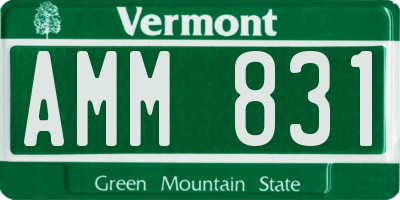VT license plate AMM831