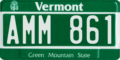 VT license plate AMM861