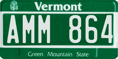 VT license plate AMM864