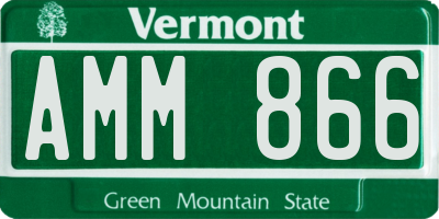 VT license plate AMM866