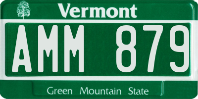 VT license plate AMM879