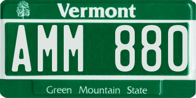 VT license plate AMM880