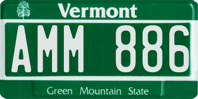 VT license plate AMM886