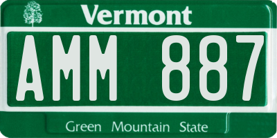 VT license plate AMM887