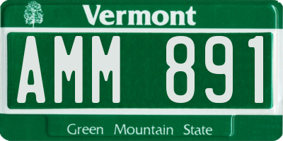VT license plate AMM891