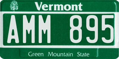 VT license plate AMM895