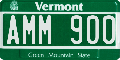 VT license plate AMM900