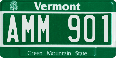 VT license plate AMM901