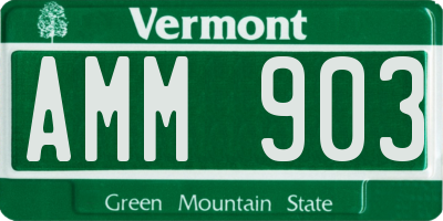 VT license plate AMM903