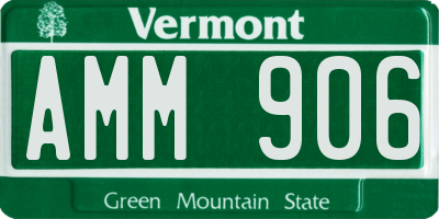 VT license plate AMM906