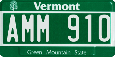 VT license plate AMM910