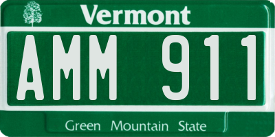 VT license plate AMM911