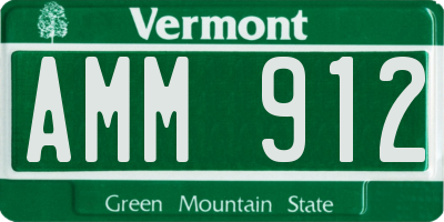 VT license plate AMM912