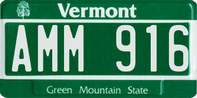 VT license plate AMM916