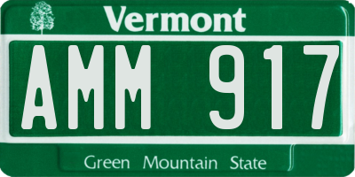 VT license plate AMM917