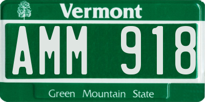 VT license plate AMM918