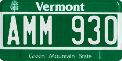 VT license plate AMM930