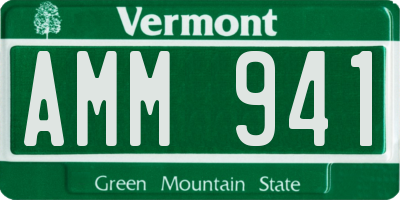 VT license plate AMM941
