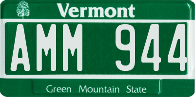 VT license plate AMM944
