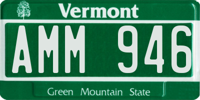 VT license plate AMM946