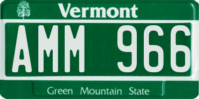 VT license plate AMM966