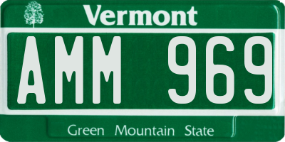 VT license plate AMM969