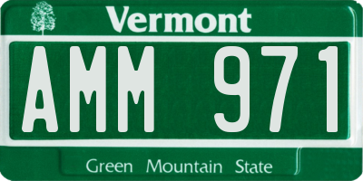 VT license plate AMM971