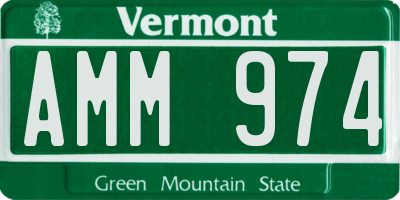 VT license plate AMM974