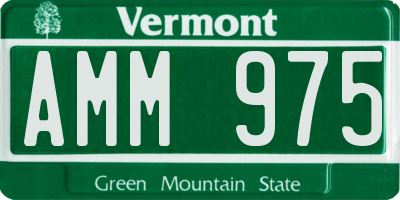 VT license plate AMM975