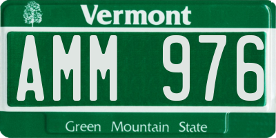 VT license plate AMM976