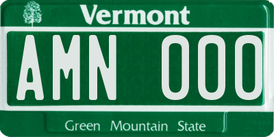 VT license plate AMN000