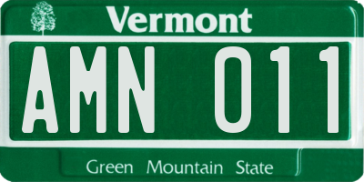 VT license plate AMN011