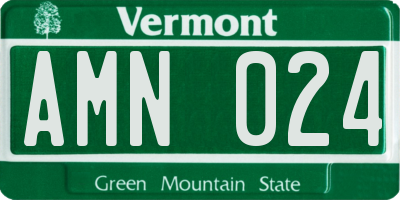 VT license plate AMN024