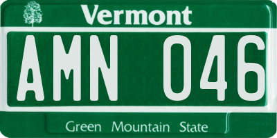 VT license plate AMN046