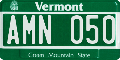 VT license plate AMN050