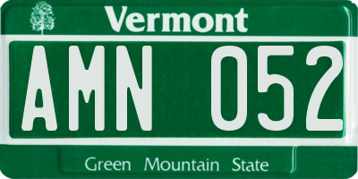 VT license plate AMN052