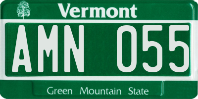 VT license plate AMN055